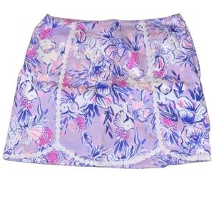 Pulitzer Lilly Pulitzer Floral Pencil Skort- Pink and Blue